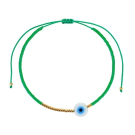 KELITCH Evil Eye Friends Bracelet Hand-Woven Thin Beads Stackable Jewellery for Women, Glass