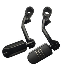 XINCHIMT Highway Pegs for Harley Davidson, Universal Motorcycle Footrest, 1.25" Engine Guard Mount,Long Black Aluminum, Anti-Slip Design