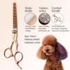 FOGOSP Rose Gold Titanium Thinning Shears for Dogs 46 Teeth