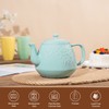 Toptier Ceramic Teapot, Large Tea Pot with Stainless Steel Infuser,