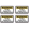 StickerTalk Bike Equipped with GPS Tracking Stickers, 2.5 inches by 1.5 inches
