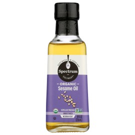 Spectrum Naturals Organic Sesame Oil, Unrefined, Non GMO, 8 Fluid Ounces (Pack Of 3)