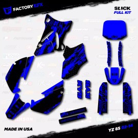 Factory EFX Black & Blue Slick Racing Graphics kit fits 02-14 Yamaha Yz85 YZ 85 # Plate