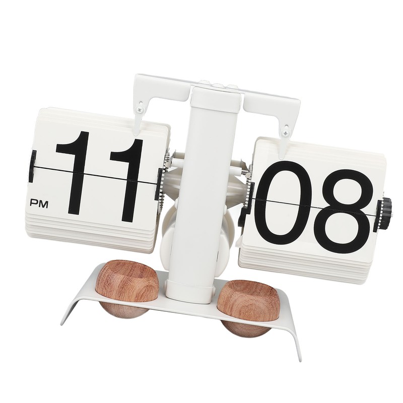 Digital Flip Clock 304 Stainless Steel Retro Battery Powered Mechanical