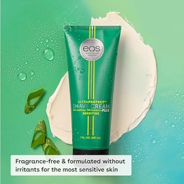 eos UltraProtect Menâ€™s Shave Cream- Sensitive, 24-Hour Hydration, Unscented, Non-Foaming Formula, 7 fl oz