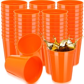 Yungyan 16oz Stadium Cups Reusable Plastic Cups Blank Drink Tumblers for Parties, Events, DIY Projects,4.5 x 3.54 x 2.72 Inch