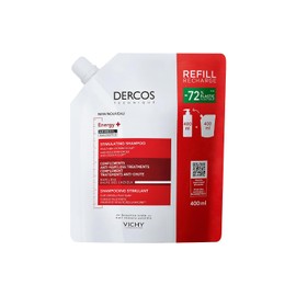 Vichy Dercos Vital+ Stimulating Shampoo Against Hair Loss Due to Hair Breakage, Growth Promoting and Strengthening Hair Care, with Aminexil & Niacinamide, Refill, 400 ml