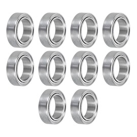 QUARKZMAN Pack of 10 MR128ZZ Miniature Deep Groove Ball Bearings 8 x 12 x 3.5 mm Double Shielded Bearings for Electric Motor, Household Appliances, Garden Tools, P5 (ABEC 5)