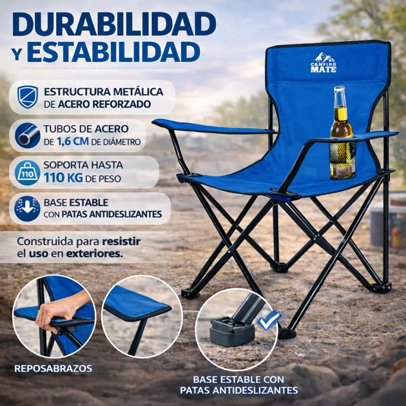 4 Sillas Plegables De Playa, Campamento Y Exteriores.