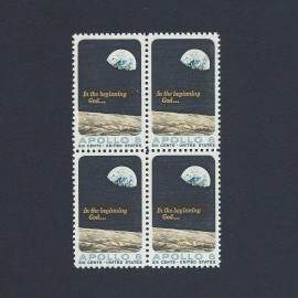 Apollo 8 Space Mission  - Vintage Mint Set 4 Stamps 55 Years Old!