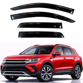 KPY - Protectores de lluvia para Volkswagen Taos 2021-2026, pantallas de ventana fuera del canal, deflectores de viento, 4 piezas, accesorios de coche para VW Taos 21-26