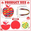 Liliful 60 Set Apple Crafts for Kids Apple Scratch Crafts