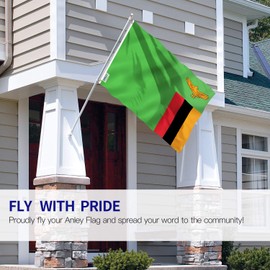 ANLEY Fly Breeze 3x5 Feet Zambia flag - Vivid Color and Fade Proof - Canvas Header and Double Stitched - Zambian Flags Polyester with Brass Grommets 3 X 5 Ft