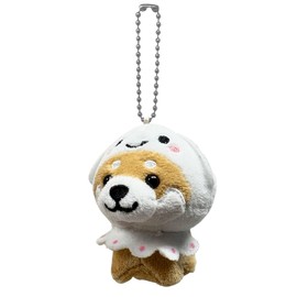 LamPlanning Series-7 Traveling Mameshiba Key Chain Mascot, Ball Chain, Back Charm, Cute, Fluffy, Dog, Shiba Inu, Mameshiba, Healing, Braun