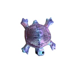 LK Trend & Style Sand Animal Turtle Worry Stone, 11 cm, Plush Toy with Sand Filling, Multicoloured (Purple Tones)