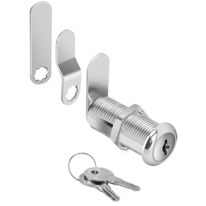 Cabinet Locks with Keys, 1-1/2" Long Cam Lock Keyed Alike,