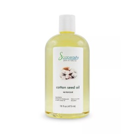 Soapeauty COTTON SEED OIL CARRIER COLD PRESSED WINTERIZED NATURAL PURE 4 OZ TO 7 LBS - 48 OZ (3 X 16)