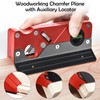 Chamfer Plane, Wood Chamfer Plane with 7 Cutter Heads, Woodworking