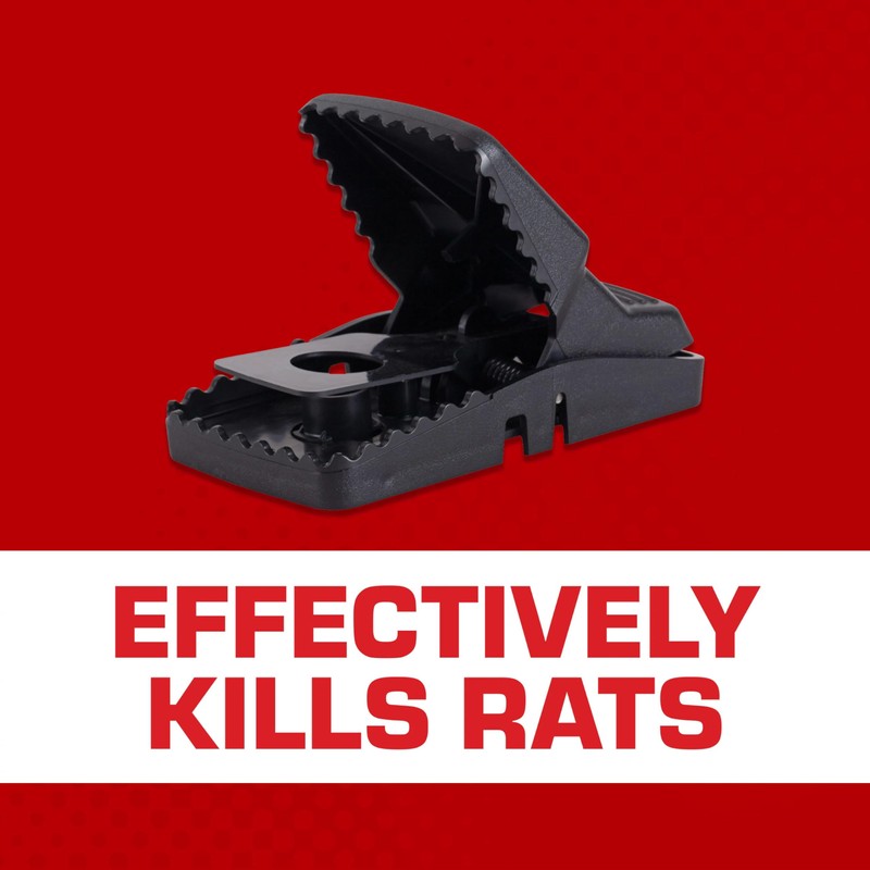Tomcat Rat Snap Trap, 1 Rat Size Trap - Reusable