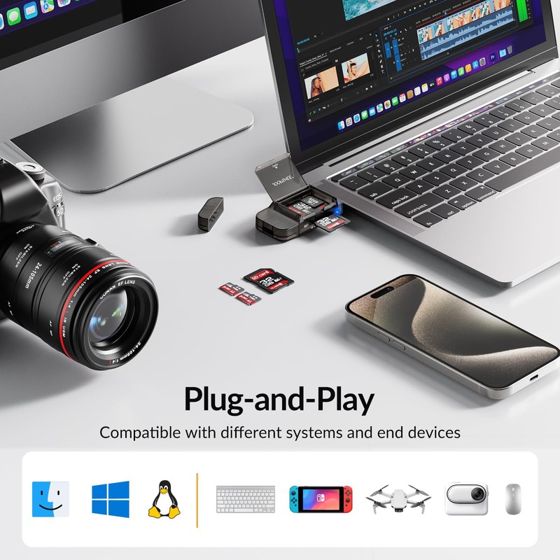 JOOPSHEE SD Card Reader,USB C to Micro SD Memory Card