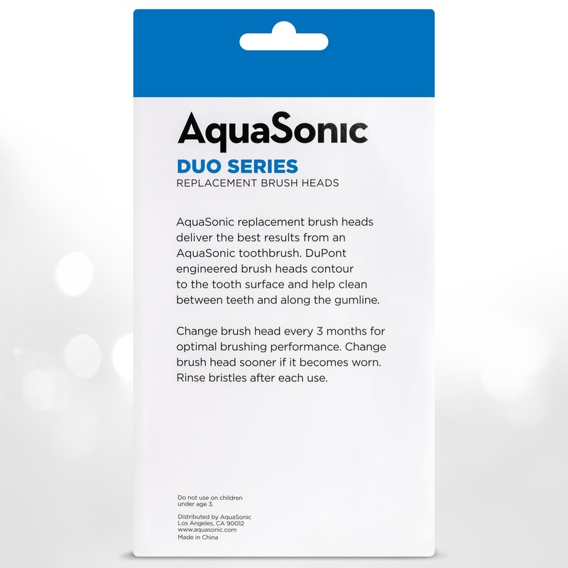 AquaSonic Genuine Duo Series Replacement Brush Heads | for Normal