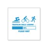 CafePress Triathlon Skills Loading Square Sticker 3 X 3 Square