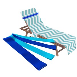 Beach Towel Holder Clips, Towel Straps for Beach Loungers, Pack of 4 Elastic Beach Towel Holders, Elastic Beach Towel Holder, Towel Straps, Beach Accessories for Summer, Beach, Chair, Pool (Blue)