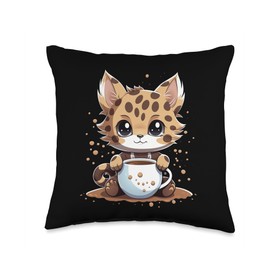 espresso cups with cats Coffee First Sweet cat Kitty Caffeine Lovers Throw Pillow, 16x16, Multicolor