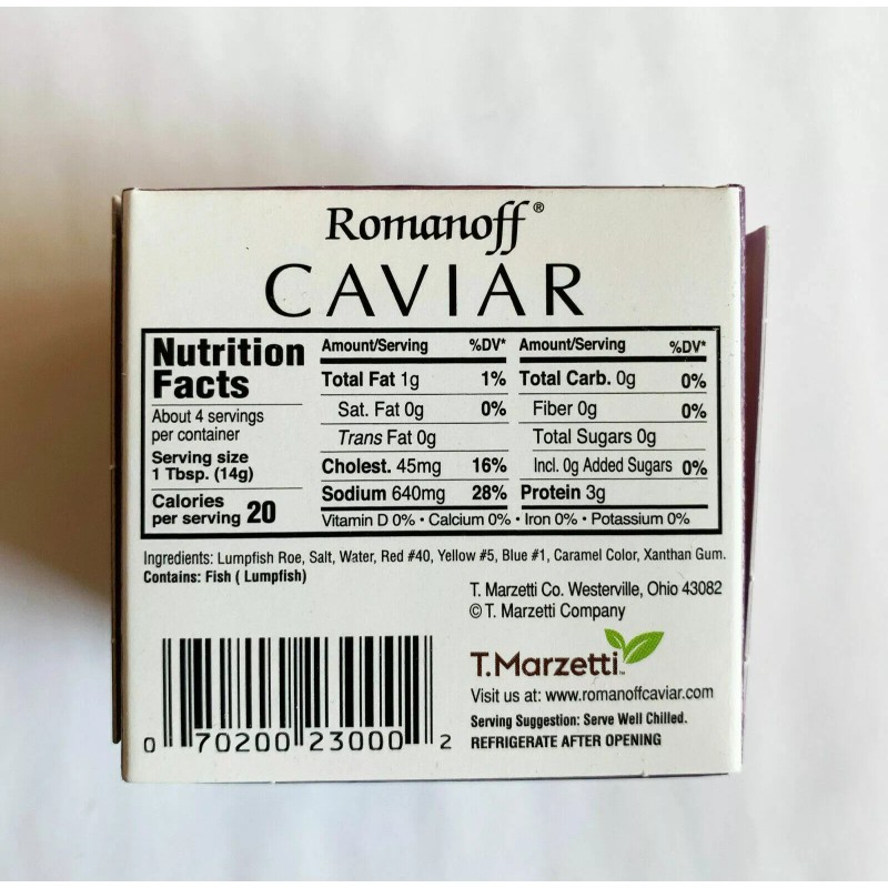 Romanoff WILD CAUGHT ROMANOFF BLACK LUMPFISH CAVIAR 2 oz SEAFOOD