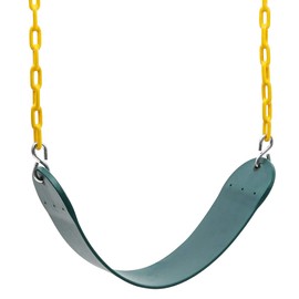 Sunnyglade Sunnyglade 2PCS Swings Seats Heavy Duty with 66" Chain, Playground Swing Set Accessories Replacement with Snap Hooks, Support 250lb (Green)