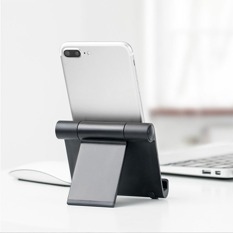 Phone Stand Rotatable 180 Degrees Foldable Portable Aluminum Alloy Silicone