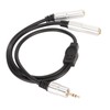 3.5mm to Dual 6.35mm Cable Male to Dual Female Plug