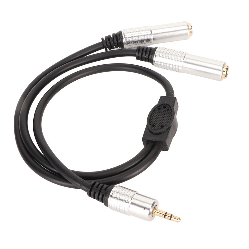 3.5mm to Dual 6.35mm Cable Male to Dual Female Plug