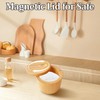 2PCS Salt Pot Salt Cellar with Magnetic Lid and Built-in