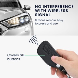 kwmobile Carcasa Compatible con VW Golf 8 Llave de Coche de 3 Botones - Funda de Cuero sintético - Case para Mando Control de Auto Negro