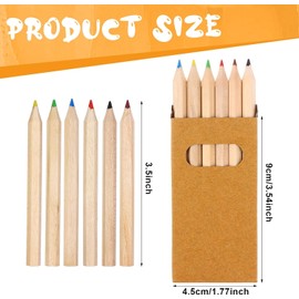 50 Boxes/300pcs Mini Thick Colored Crayon Pencils Scholar Bulk Set Kit Adult Classroom School Office Small Pack Count Funny Fancy Cute Marker Drawing Art Box Party Favor Supply Book Class Case