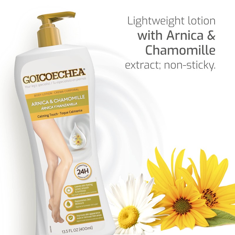 Goicoechea Arnica & Chamomile Body Lotion | Soothes Tired Legs;