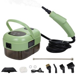 Handheld Steam Cleaner 2500W Portable Handheld Steamer,6 High Speeds High-Temperature Steam Cleaning Machine with 3 Brush Heads for Kitchen Furniture Floors Windows Couch Car and More