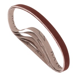 Kozelo 5 Pcs Sanding Belts 3/8 x 21 Inch 320 Grit Aluminum Oxide Abrasive Sandpaper for Belt Sander Metal Grinding Wood Working Weld Rust Removal