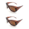 2 Pair Polarized Rhinestone Fit Over Wear Over Reading Glasses