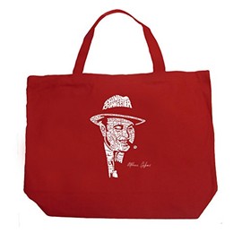 LA POP ART Word Art Large Tote Bag - Original Gangster Red