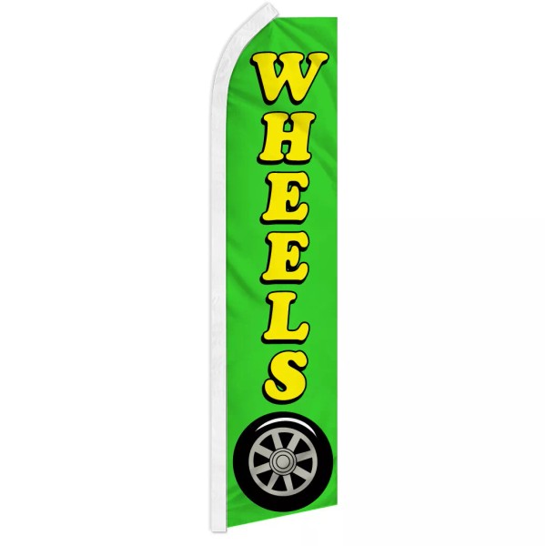 Unbranded Wheels Swooper Feather Flutter Advertising Flag Auto Parts Green