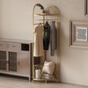 HKaikzo Corner Coat Rack, Gold Clothes Rack with 6 Metal