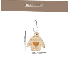 DOITOOL 6pcs Wooden Crochet Markers DIY Knitting Stitch Markers Safe Material for Crocheting and Sewing