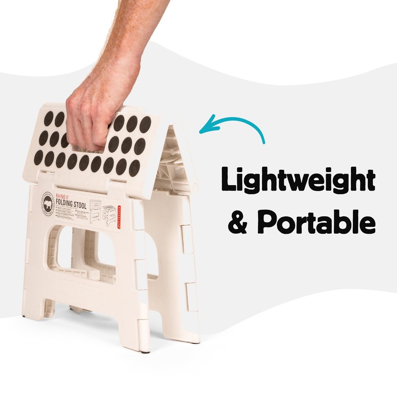 Kikkerland Rhino Foldable Step Stool – Holds Adults up to