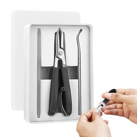 Side Nail Clippers - Slanted Toenail Clippers - Anti-Splash, Heavy Duty Trimmer, Wide Jaw Opening, Stainless Steel Manicure Set For Men Women