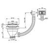 Alcaplast A38 Chrome Flexible Overflow Drain Valve