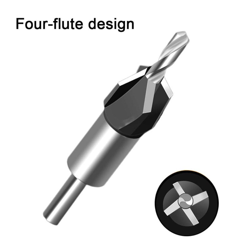 Countersink Drill Bit Set, 6PCS Countersink Drill Bit with Depth