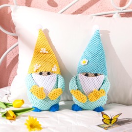 Yuntau 2 Pieces Spring Gnome Stuffed Pillow Gnomes Plush Easter Gnome Decoration Gift Farmhouse Decor for Home Kitchen Tiered Tray
