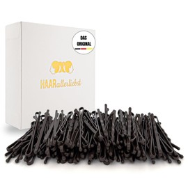 HAARallerliebst® 100 Bobby Pins Braun – 5cm Haarklammern für Damen – Extra stark & langlebig – nachhaltige Geschenkbox – Haarnadeln für Frisuren, Haarstyling Zubehör (dunkelbraun, 100 Stück)